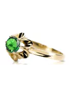 Smaragd 14 Karat Gelbgold Ring Vintage vrc004y
